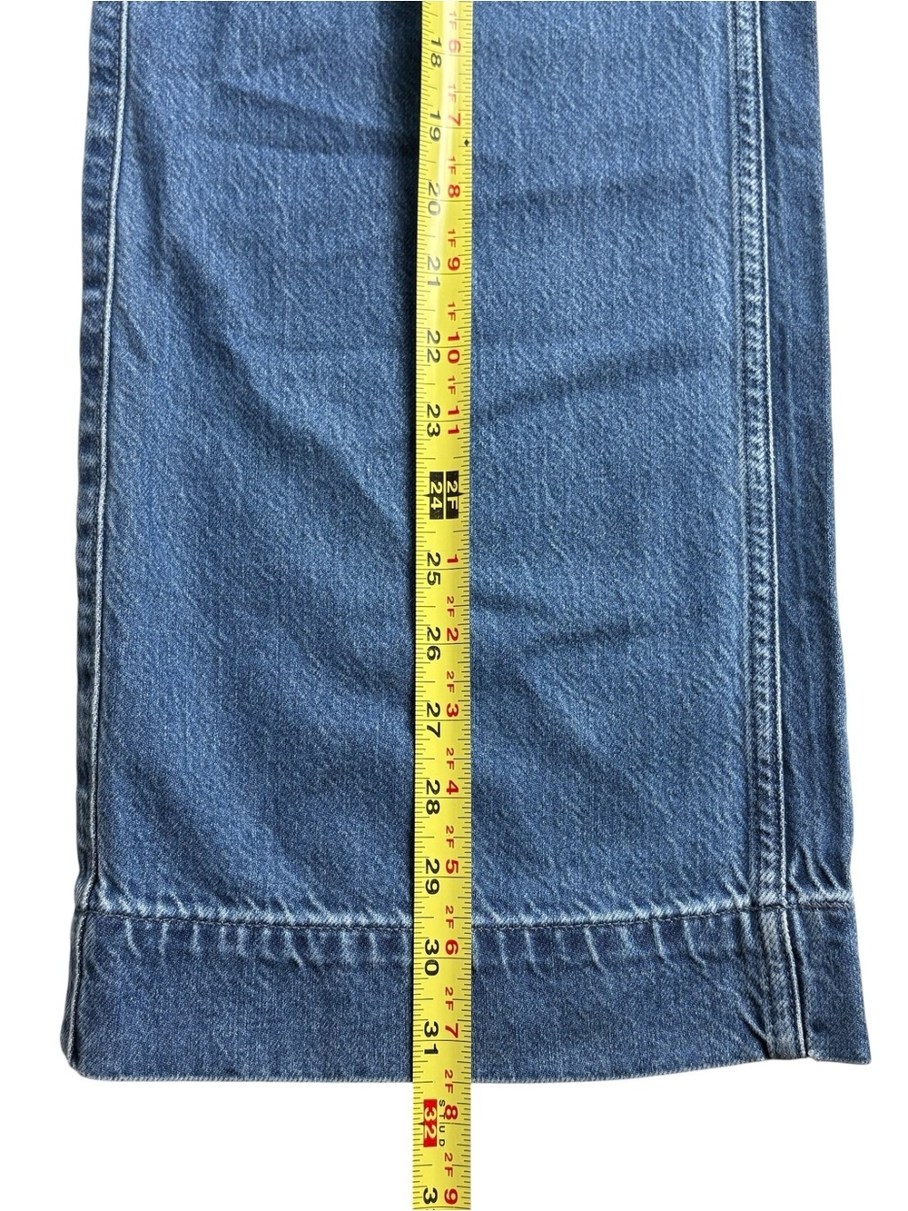 NWT J.Crew Drapey Wide-Leg Trouser Jeans Faded Indigo Blue CG429 Size 29 - Picture 7 of 12